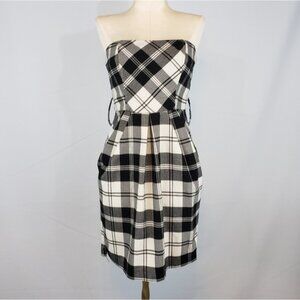 Candies black & white plaid flannel dress size 3
